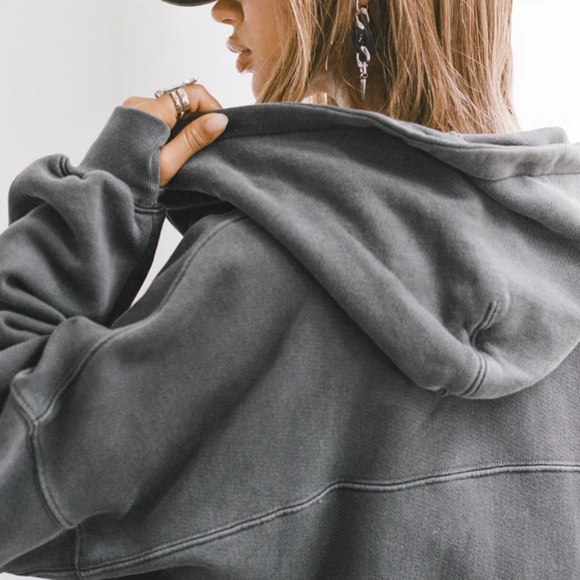 Joah Brown Oversized Jogger (XS/SM) and zip hoodie (OS)-Washed Black - Picture 6 of 13